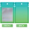 100 Pack Smell Proof Resealable Bags for Food Storage,Cute Mylar Clear Bags for Small Business Foil Pouch Zipper Packaging Bag for Sample Jewelry Eyelash Gloss(Blue Green,2.7X3.9in)